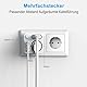 Aipsdo Doppelstecker für USB Steckdose, Mehrfachsteckdose mit 4 USB Netzstecker,USB CAdapter,Steckdosenadapter 2Fach Stecker mit USB, Mehrfachstecker für Steckdose,USB mehrfachstecker