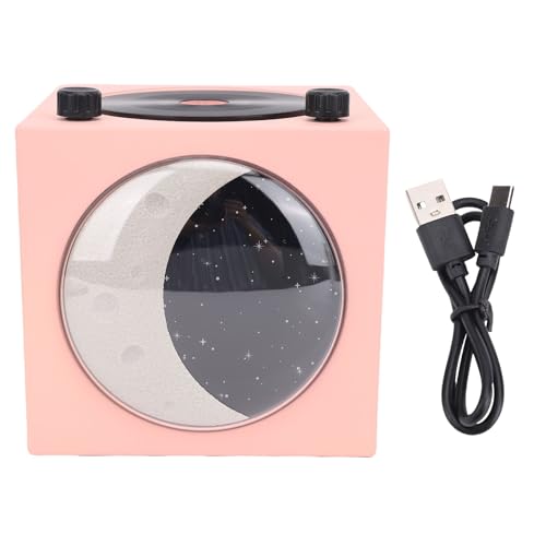 Ahgsup Altavoz Vintage Bluetooth Altavoz Bluetooth Retro 360 Sonido Estéreo Reproductor de Grabación Sonido HiFi 5.0 Luz Nocturna de Media Luna para Dormitorio