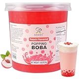 Soeos Peach Popping Boba, 6.6 lbs (3kg), Bursting...