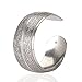 BODYA Tibeten Silver Carved Spiral Flower Connecting Branches Pattern Wide Band Open Cuff Bracelet Bangle for Adult