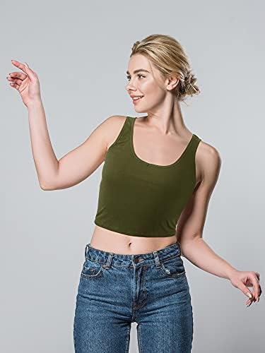 6 Pieces Women Basic Crop Tank Tops Sleeveless Sports Crop Top - Image 3