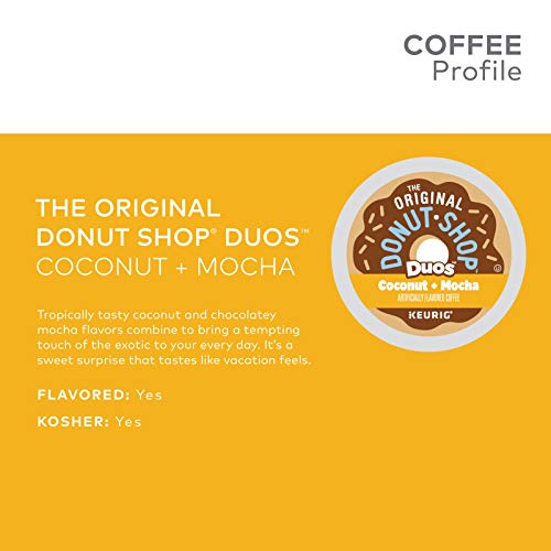 The Original Donut Shop Coconut Mocha, Single-Serve Keurig K-Cup Pods, Flavored Medium Roast Coffee, 72 Count
