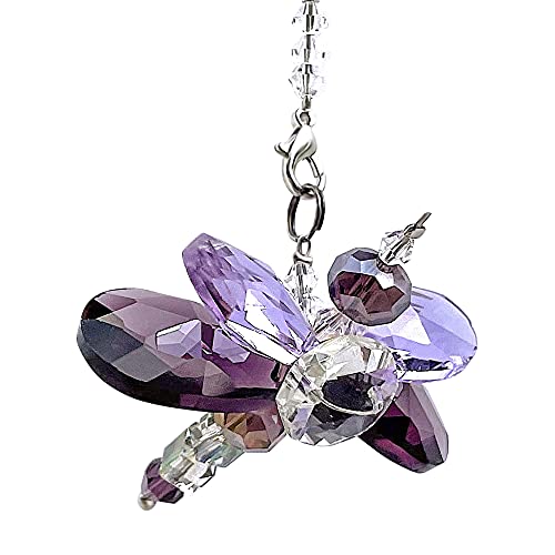 Crystalize Home Dragonfly Suncatcher - Crystal Figurines - Rainbow Maker - Dragonfly Charm - Prism Suncatcher for Garden, Home, Car and Window Decor - Gifts for Mom, Grandma