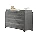 Sorelle Furniture Changing Table Topper for Dresser, Dressing and Diaper Changing Solution for Baby Dresser, Nursery Furniture-Stone Gray