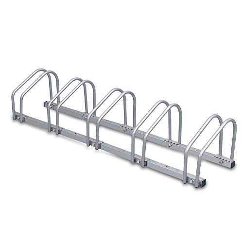 Tubiaz Râtelier vélos Système Range-vélo, Support de Rangement Vélo pour 5 Vélos de Sol et de Montage Mural, Dimensions 130x32x26cm