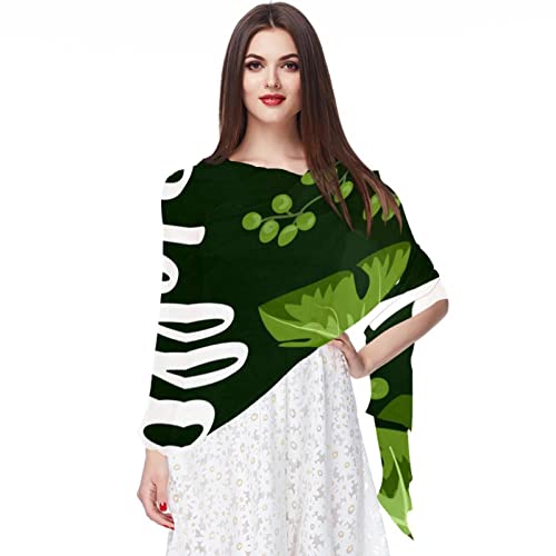 Foulard d'été en mousseline de soie multicolore pour femme