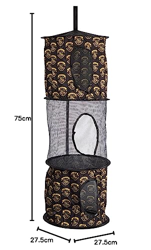 Harry Potter Hanging Storage for Children's Room Storage Net with 3 Compartments Black 27.5 x 75 cm, Harry Potter - Black, 27,5 x 75 cm - Image 2