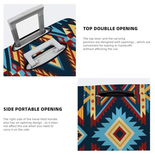 Bohemian Aztec Ethnic African Aztec Stretchable Luggage Covers for Suitcase TSA Approved, Dust Proof and Scratch Resistant Travel Luggage Protector for Carry On (18-21 in)4