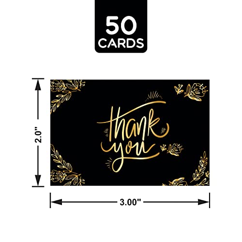 Image of Clickedin - 50 Pieces Thank You Greeting Card Tags for All Occasion