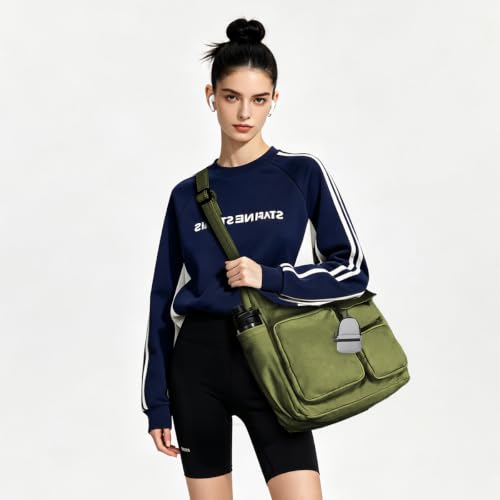 Tote bag multifuncional de canvas con correas ajustables miniatura 6