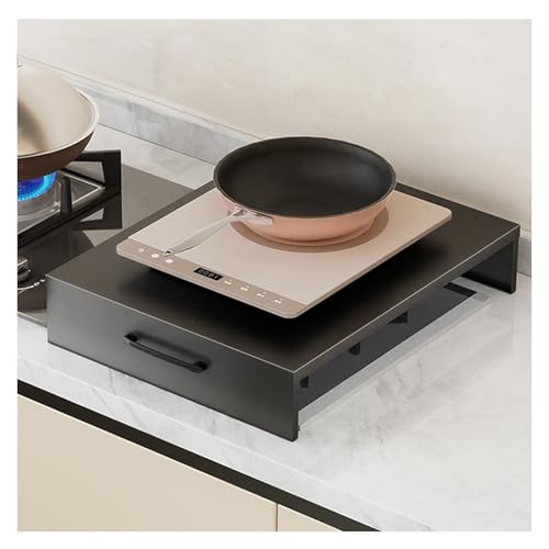 LINGDSWULING Ampliación Del Espacio De La Cocina Tapa Encimera Gas Placa Protectora De Encimera Para Cubre Hornillas Estantería Multifuncional Para Cocina(Gray,40x48x9cm(16x19x4in))