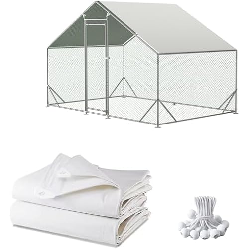 Chicken Coop Cover Waterproof, 11.3 * 6.3 FT Chicken Run Cover for Winter