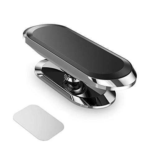 DMCMX 360degree Rotating Magnetic Car Phone Holder, Multifunctional Lazy Desktop Magnet Holder, Suitable for IPhone, Huawei, Samsung and Other Devices, Upgrade silver