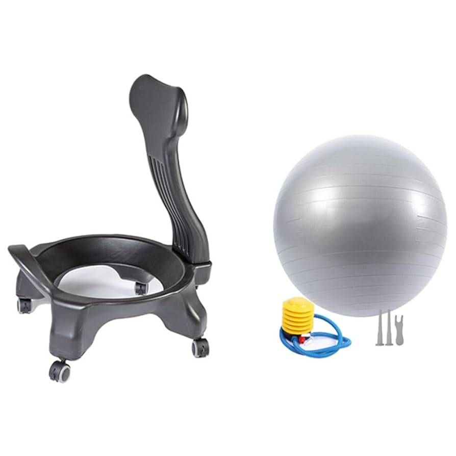 【美品】＆MEICAL バランスボールチェア Amazon.co.jp: 人間工学に基づいたバランスボールチェア、運動