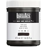 Liquitex Professional Heavy Body Acrylic Paint, 16-oz (473ml) Pot, Ivory Black