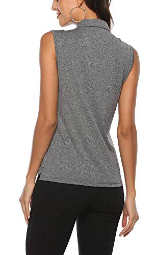 Image of AIRIKE Golf Polo Shirts for Women Sleeveless Summer Sports Athletic Fashionable Workwear-Quick Dry Womens Tank Tops