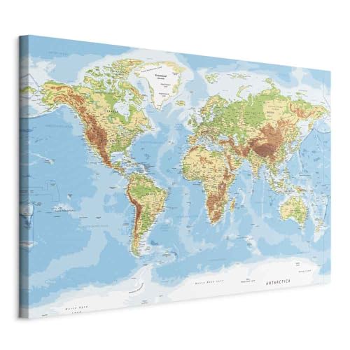 murando Cuadro en Lienzo 120x80 cm Impresión de 1 pieza Material Tejido no Tejido Impresión Artística Imagen Gráfica Decoracion de Pared   Mapamundi Mapa del mundo k C 0112 b a