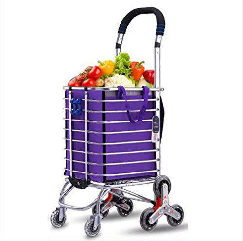 Einkaufstrolley, faltbarer Einkaufswagen auf Rädern, großer und leichter Utility Trolley mit schwenkbaren Vorderrädern… – Bild 3