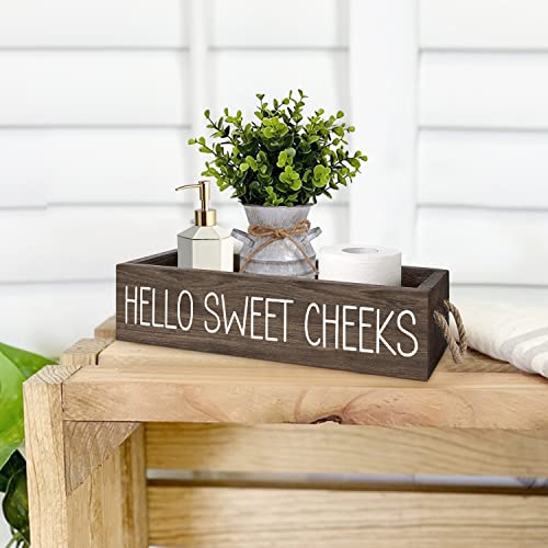 TEOUIOS-Hello-Sweet-Cheeks-Bathroom-Decor-Toilet-Paper-Storage-Basket-with-Rope-Handle-Funny-Sweet-Cheeks-Toilet-Paper-Holder-2-Sides-Nice-Bath-Decor-for-Shelves-Brown-Wood-Box-Bathroom-Organizer TEOUIOS Hello Sweet Cheeks Bathroom Decor Toilet Paper Storage Basket with Rope Handle Funny Sweet Cheeks Toilet Paper Holder 2 Sides Nice Bath Decor for Shelves Brown Wood Box Bathroom Organizer