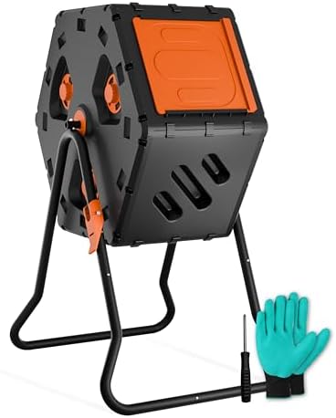 Compost Tumbler 22.5 Gallon/85L, Easy Assemble Compost Bin Outdoo...