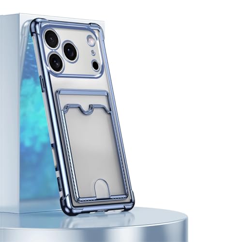 Coque iPhone 14 Plus de luxe transparente bleue - Finition premium antichoc