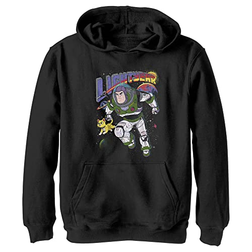 Pull à capuche Lightyear Disney noir pour enfant contre le froid