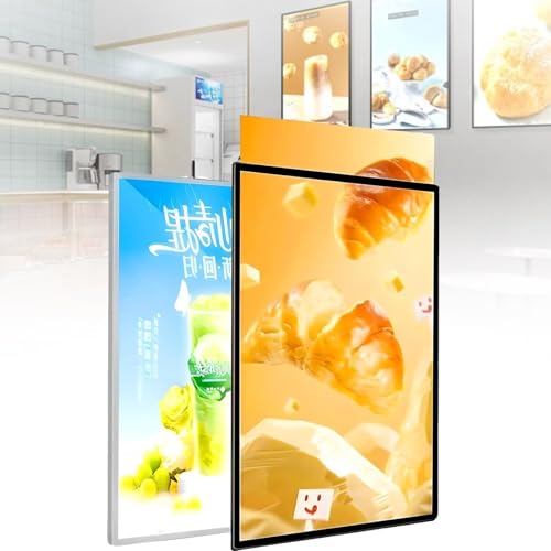 Caja de luz LED A2 plateada con marco publicitario ultrafino para menús
