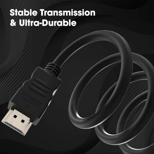 Image of Hdmi 2.0 Male To Male Cable,1.5 Meter,3D Compatible,4K @ 60Hz,Arc,Strong & Durable,Compatible With Tvs,Displays,A /V Receivers,Blu-Ray Players,Computers,Playstation & More,Black