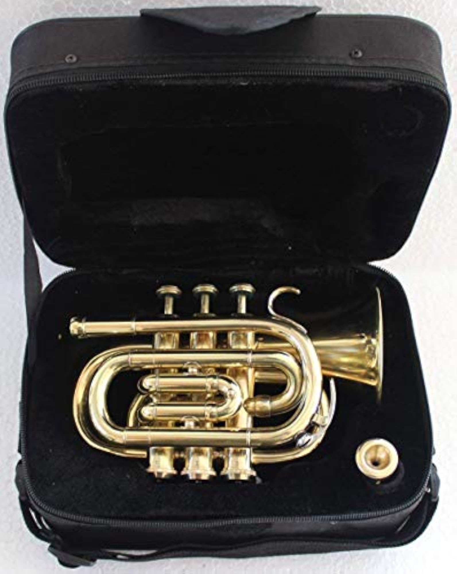 Pocket Trumpet with Mouth Piece and Case