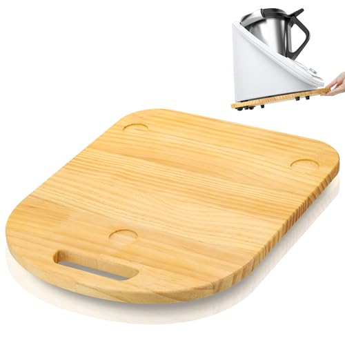 MICHIHOMIE Gleitbrett für Thermomix TM6 TM5 Brett für Thermomix mit Rollen Leicht Gleitendes Thermomix TM6 Holz Rollbrett/Slider Küchenmaschine TM6 Zubehör Unterlage Brett