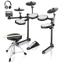 Powerful learning tools for beginners: The DED-200 Lite electric drum set has 450 sound options, 31 drum kits that provide the perfect choice for drummers of all skill levels. Comes with 50 built-in play tracks, metronome, AUX input and drum trainer,...