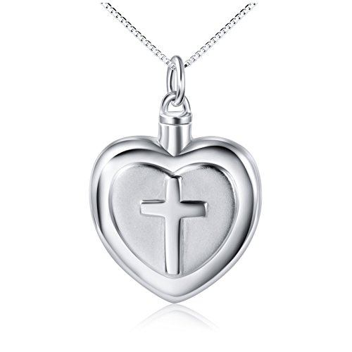 S925 Sterling Silver Heart Urn Pendant Memorial Ashes Keepsake Exquisite Cremation Pendant Necklace