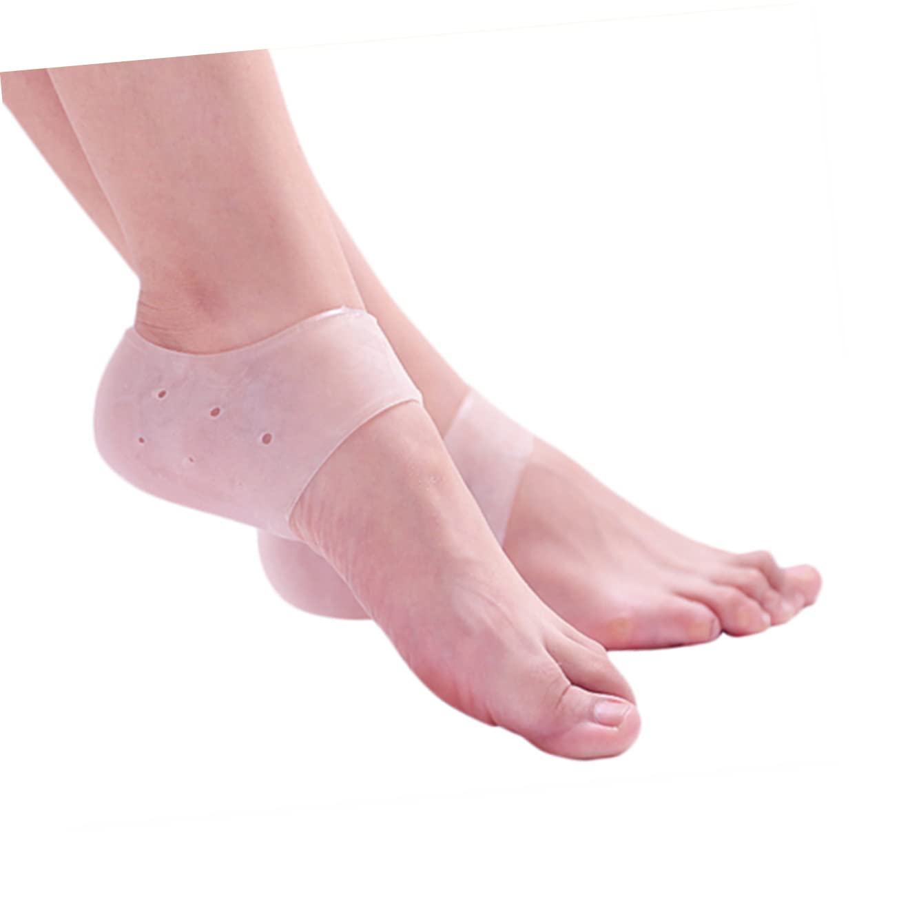 Didiseaon Silicone Gel Heel Socks Blisters Prevention Cushions Comfort Fit Stretchable Washable Foot Care Protector