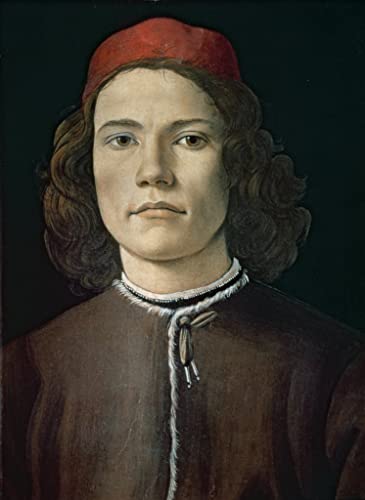 Affiche Sandro Botticelli Portrait d'un jeune homme impression toile salon 60x90cm