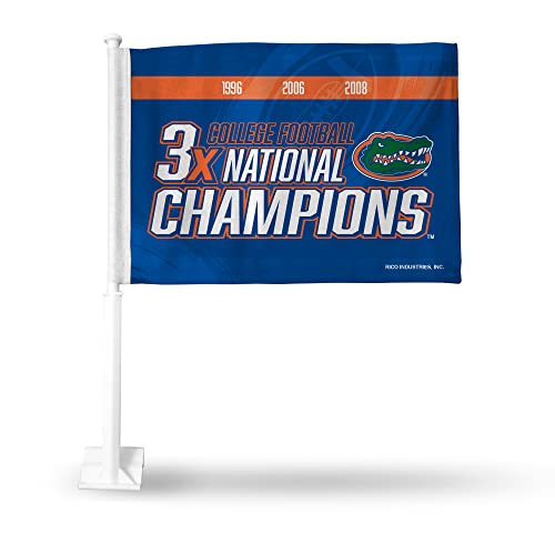 Rico Industries NCAA Florida Gators Champ Double Sided Double Sided Car Flag - 16