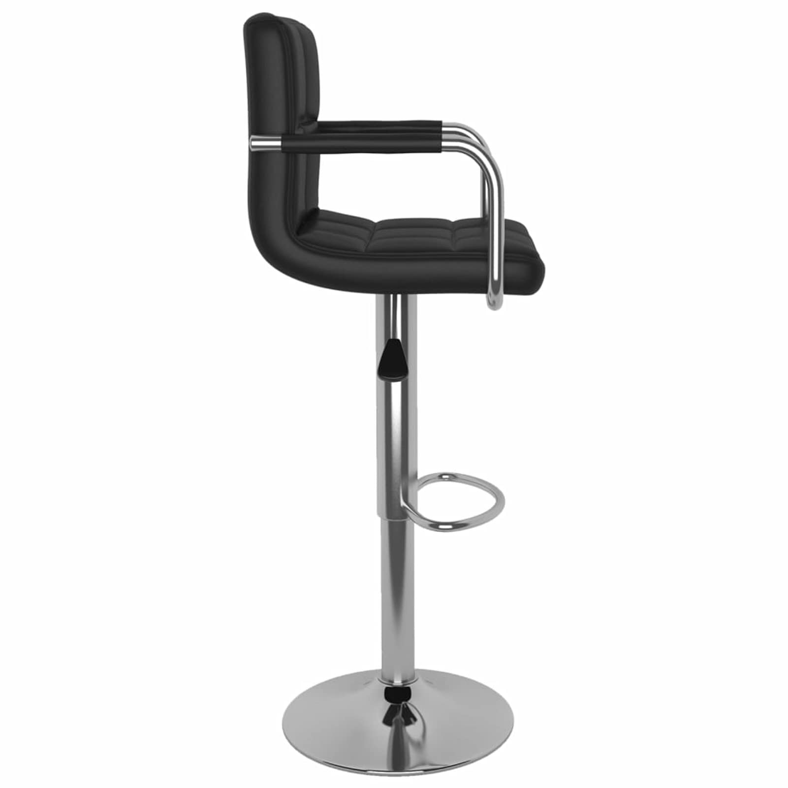 Homgoday Taburetes de bar, 2 unidades, color negro, de piel sintética, silla de oficina, silla de oficina, bar, silla de escritorio para salón o dormitorio