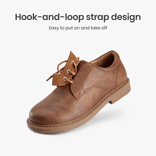 Image of PATPAT Boys Girls Dress Shoes,Oxford Loafers Formal School Church Shoes for Toddler Little Big Kids