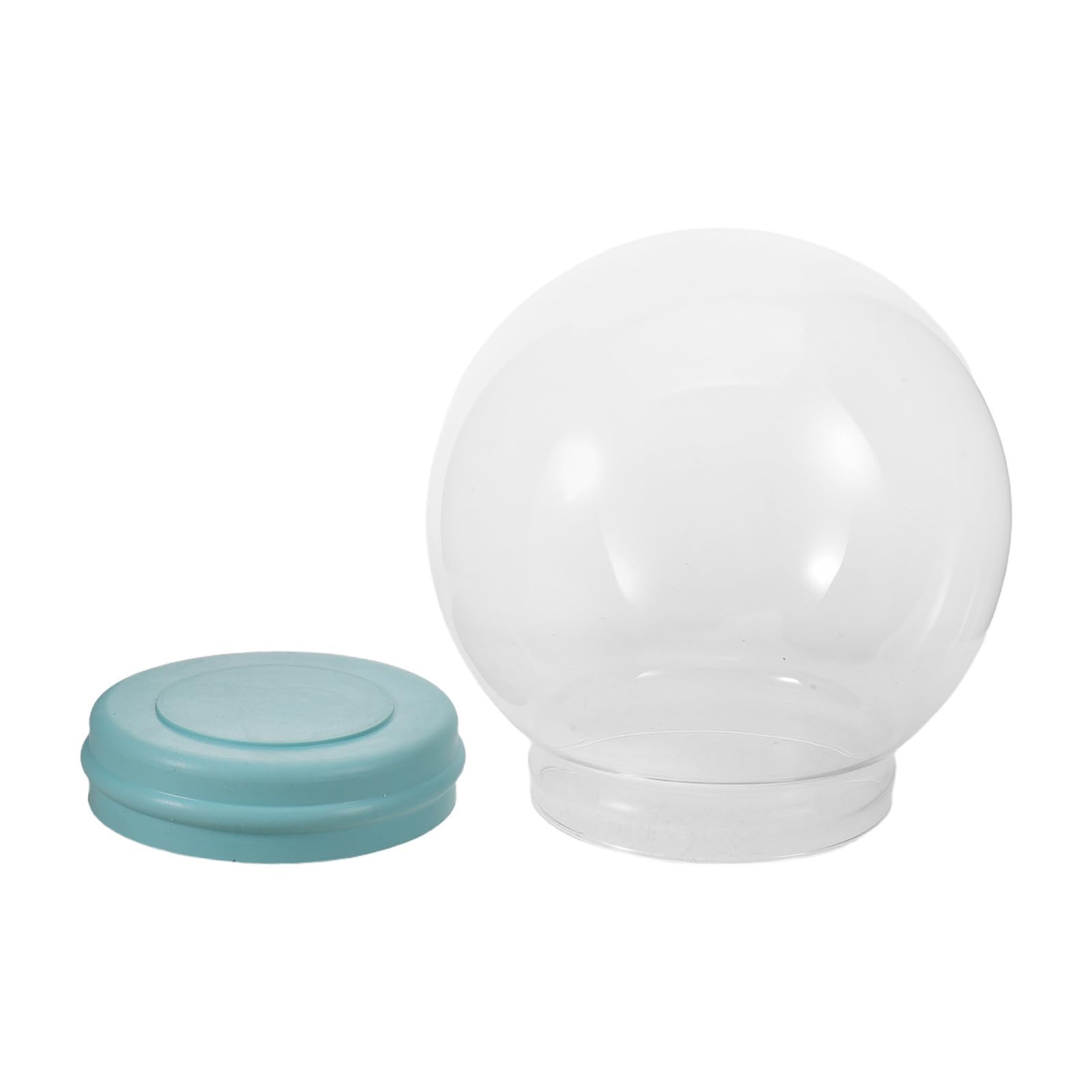 EXCEART Bola de Cristal Vacía con Base de Goma Esfera de Agua Transparente Reutilizable para Manualidades Inserciones de Fotos y Decoración Navideña