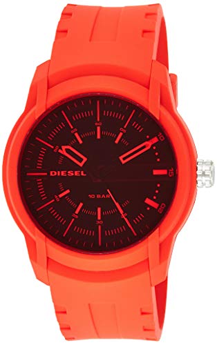 Diesel Men's Armbar Silicone Casual Watch, Color: Red (Model: DZ1820)