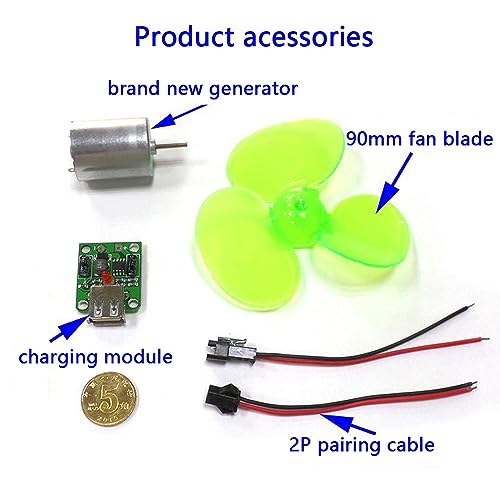 Mini Gerador De Turbina Eólica Vertical, Motor De Micro Turbina Eólica, Carregador Portátil De Telef
