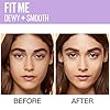 Maybelline Fit Me Dewy + Smooth Liquid Foundation Makeup, Natural Beige, 1 Count (Packaging May Vary)