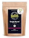 Biotiva Polvo de konjac orgánico 250g - Raíz de konjac - E425 - Glucomanán - Amorphophallus konjac - sin aditivos -...