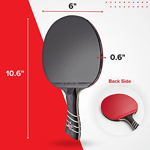 Image of The Peace Maker ALC - Professional Ping Pong Paddle - Carbon Fiber Table Tennis Racket Producing Maximum Spin & Control for All Levels - Hard Carry Case & Ergonomic Handle