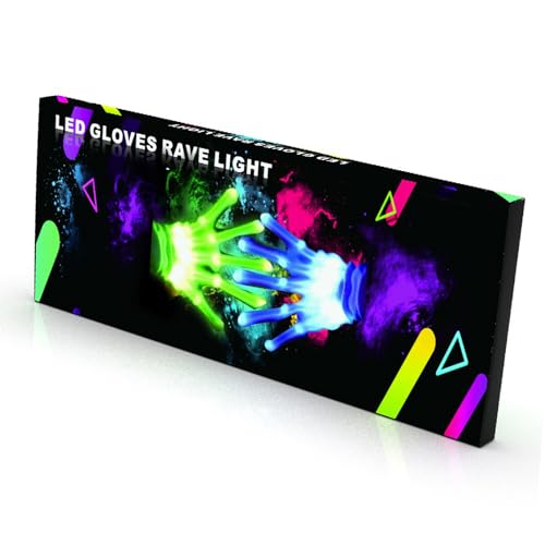 COLEDRE LED Gloves 12 Colors Girls Boys Toys Light Up Gloves for Kids Teens and Adults