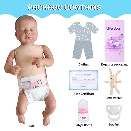 Ztdoll Reborn Baby Dolls Cute 18 Inch, Soft Body Weighted Dolls Toy Realistic Newborn, Lifelike Reborn Baby Dolls Poseable With Gift Box For Kids Age 3 + #TOP5