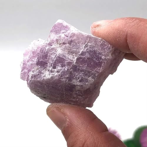 Decorative Ornaments Purple Spodumene Kunzite Stone Crystal Rough Quartz Decor (Size : 200-300g)