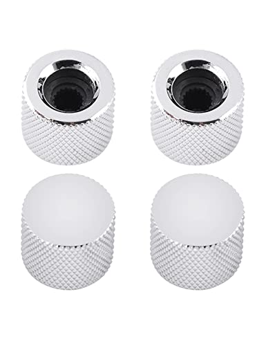 Metallor Guitar Volume Tone Control Knobs Knurled Metal Dome Style 18Mm Diameter 6Mm Solid Shaft Knobs Compatible With Tele Telecaster Style Electric Guitar Or Bass Guitar 4Pcs Chrome. #TOP7