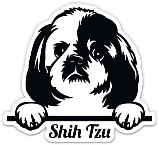 Miniatura 1 de Shih Tzu Cutie - Calcomanía para laptop de 3 pulgadas, vinilo impermeable para automóvil, teléfono, botella de agua, calcomanía de perro Shih Tzu
