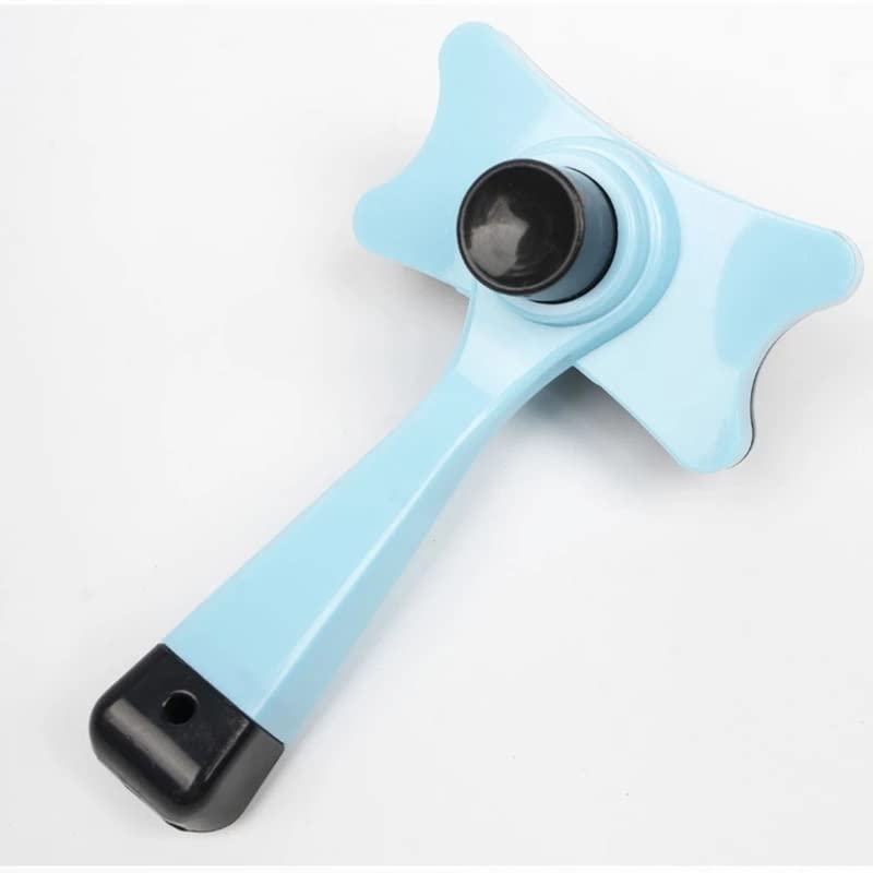 Pet Brush, Pet Brush Plastic Push Brush For Cat And Dogs Pet Groom Bath Brush Hair Removal Brush Pet Brushes(Blue)