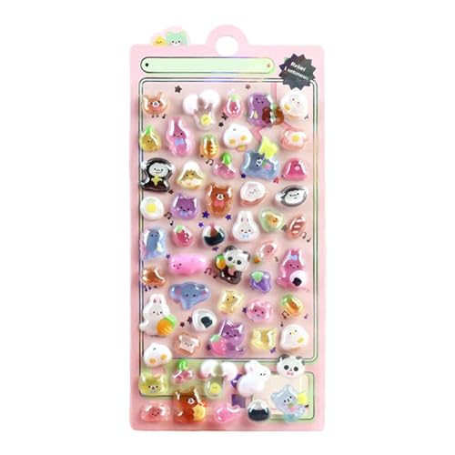 3D Placas adhesivas - 3D lindo luminoso niño decoraciones,Dibujos animados burbuja placas,para cuadernos Lápices Tazas de agua Escuela Aula Recompensa Fiesta Juguete Creación Cumpleaños